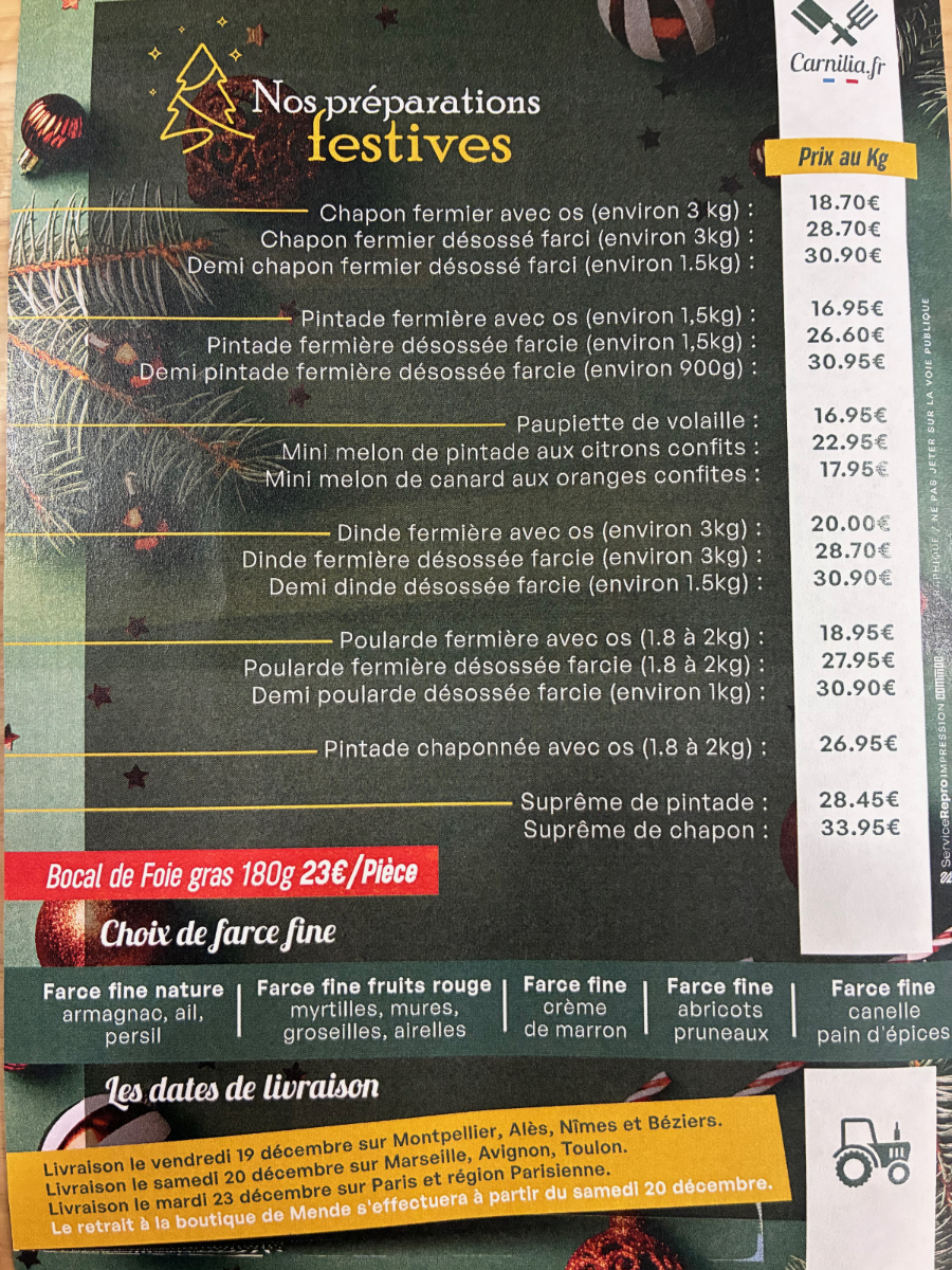 Colis barbecue à 74€